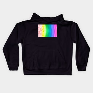 Rainbow colors agate slice mineral Kids Hoodie